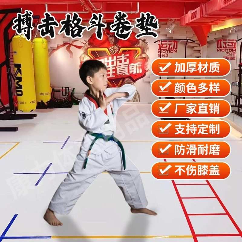运动卷垫多功能格斗地垫体育馆搏击散打摔跤武术跆拳道武道馆健身