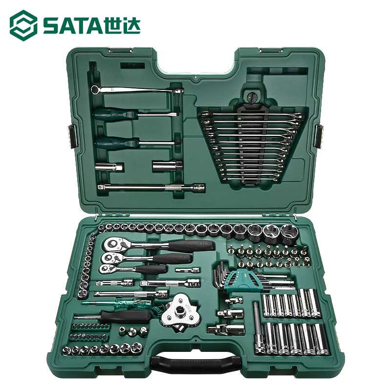 世达128件汽修工具套装原120+2件汽车维修专用组套套筒扳手09014A