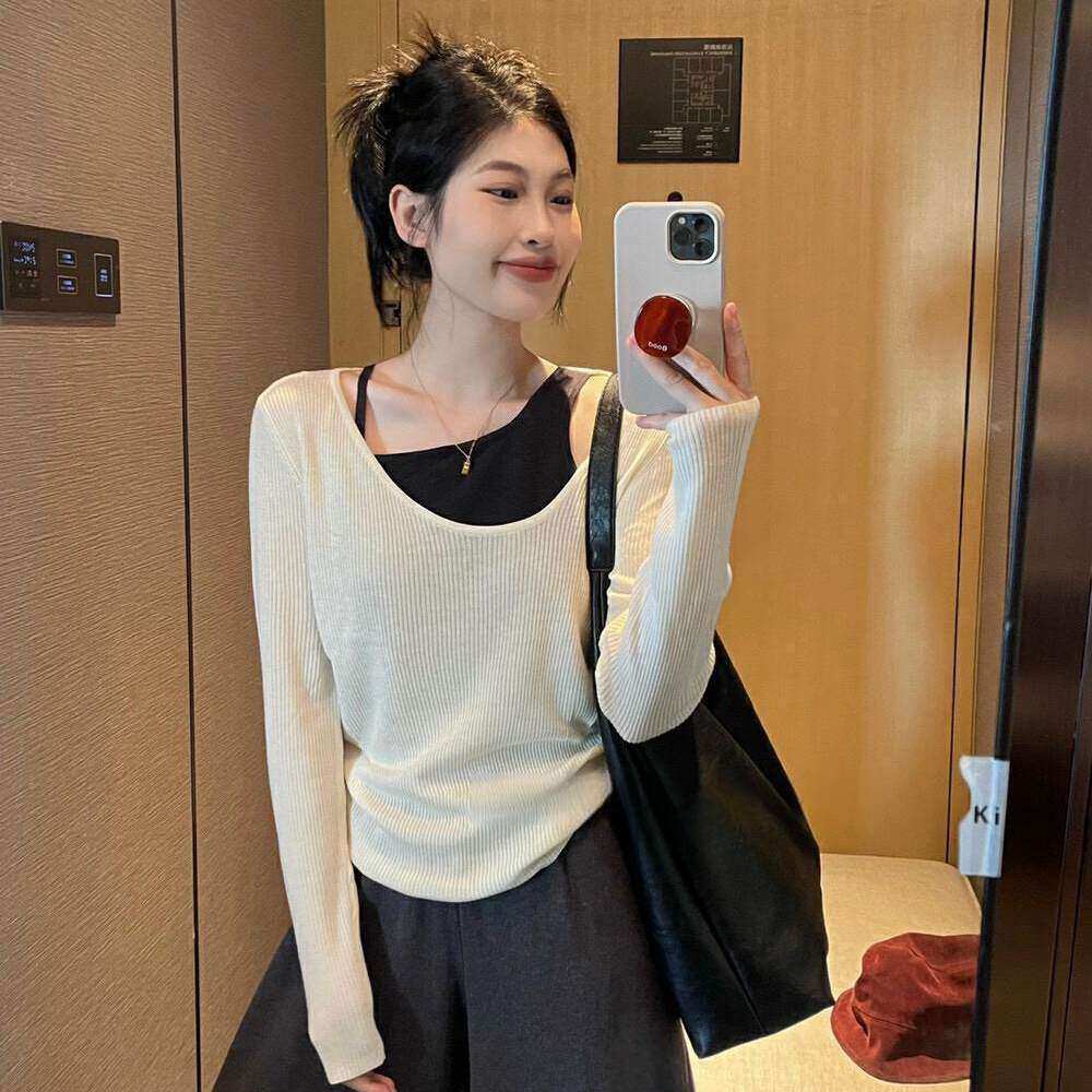 大码女装胖mm假两件拼接撞色上衣淘宝券后29.9元