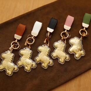 水贝黄金足金马上有钱钥匙扣挂件招财进宝挂饰包包挂件节日送礼