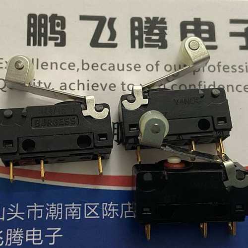 瑞士BURGESS思博V4NCS微动开关3脚 带滚轮摆杆行程限位按压开关