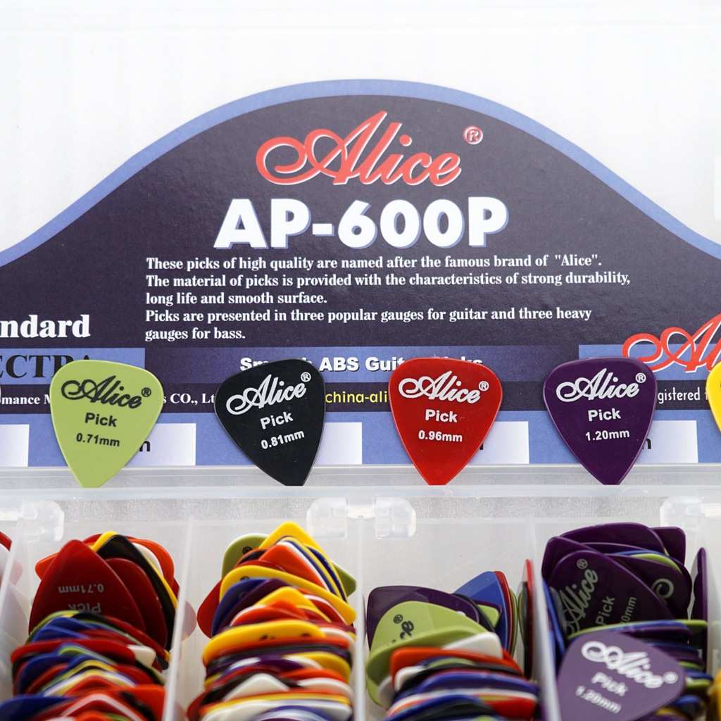 爱丽丝ALICE 吉他拨片磨砂光面ABS弹片 一盒600片各种厚度AP600PQ