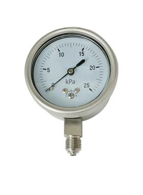 供全钢压力表不锈钢膜盒表微压表低压径向立装YEBF6025kPaG1/4