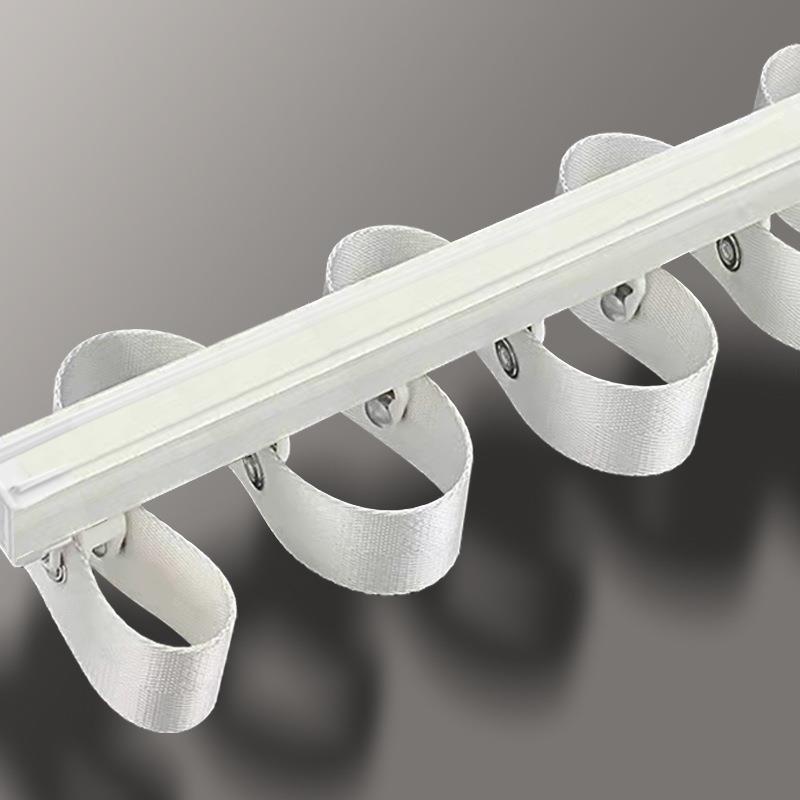 蛇形帘窗轨道S型波浪窗帘杆铝合金直轨弯轨手动电动滑轨导轨制作