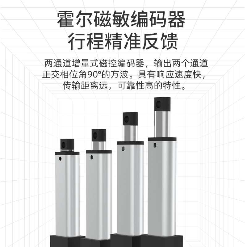 带编码器微型电动推杆电机直流24v迷你直线往复式伸缩推拉撑杆12v