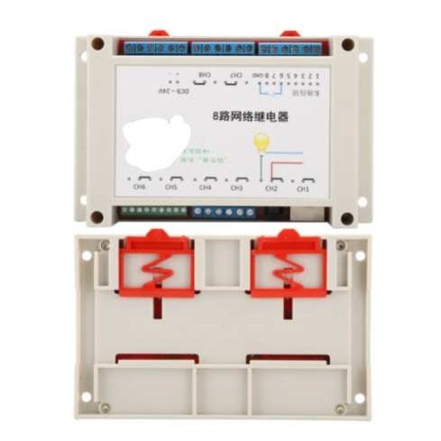 网络8路继电器RJ45 TCP/IP WEB远程控制板485网络控制器