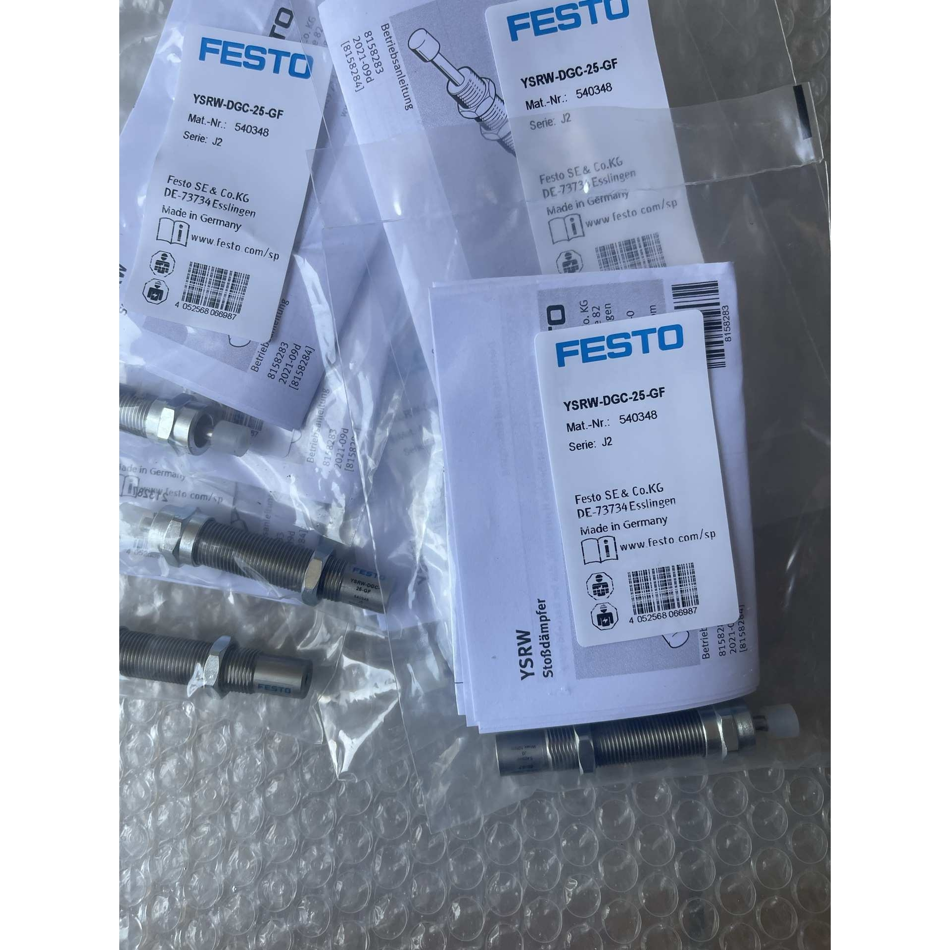 FESTO费斯托缓冲器YSRW-DGC-12-18-25-32-40-50-GF-KF 现货秒发