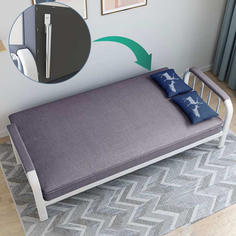 跨境可折叠沙发床两用小户型客厅布艺简易铁艺单双人经济型沙发