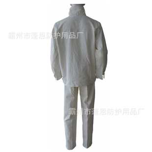 焊工服本白加厚电焊工劳保服焊接炉前工作服白色帆布防火服