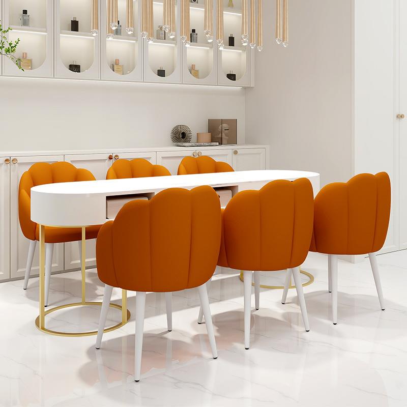 化妆椅轻奢卧室女生网红椅梳妆台椅子靠背家用凳子书桌椅花瓣餐椅