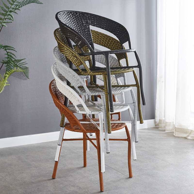 户外休闲茶桌椅组合室外庭院藤椅靠背批藤椅三件套阳台小桌椅套装