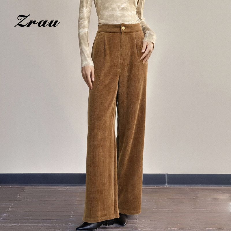 【直播限定】ZRAU简约阔腿长裤衣口袋设计长裤—Z2364K0002