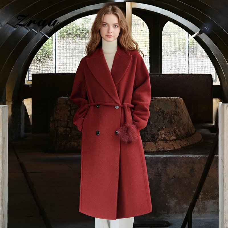 新款绵羊毛双面呢大衣