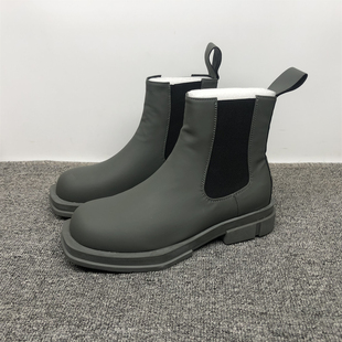 撤柜处理秋冬低跟切尔西靴百搭烟筒靴女短靴马丁靴女时尚 炸街单靴