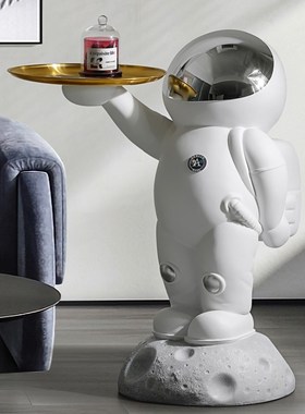 北欧创意宇航员摆件大型落v地客厅电视柜沙发旁玄关收纳家居装饰