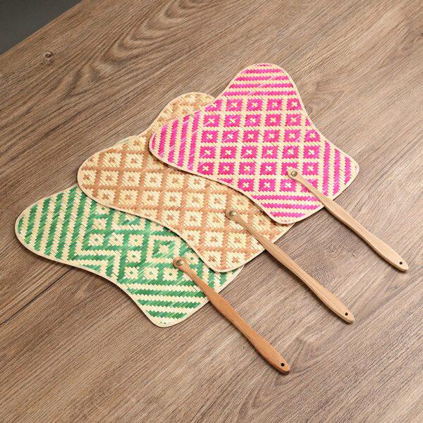 手工芭蕉星形全竹编扇子蒲扇精品宝宝纳凉复古手工花色牢固复古