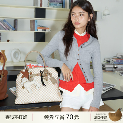 ECODAY原创设计秋季手提公文包女包休闲通勤单肩手拎邮差包大容量