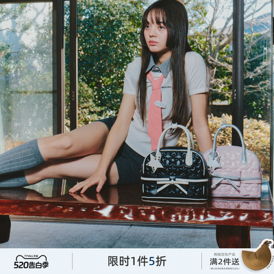 ECODAY小众蝴蝶结波士顿包