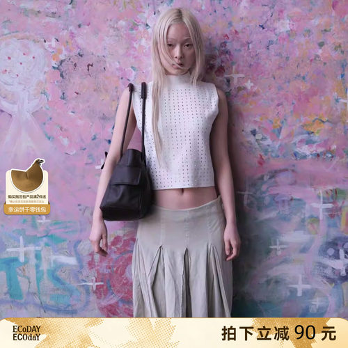 ECODAY束束包2025秋冬新款大容量抽绳水桶包女包单肩手提通勤旅游