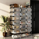 收纳置物架 柜折叠拆卸组装 家用亚克力多层组合防尘鞋 架简易门口鞋