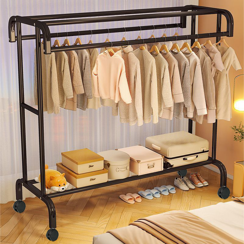 挂衣杆简约加粗落地杆衣帽架