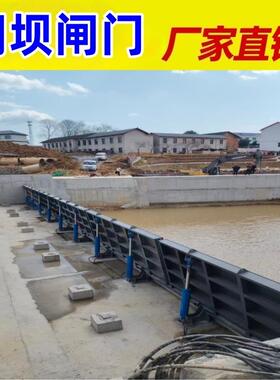 液压钢坝闸门道型水利底横轴旋转驱大动式合坝页河600景观坝钢制
