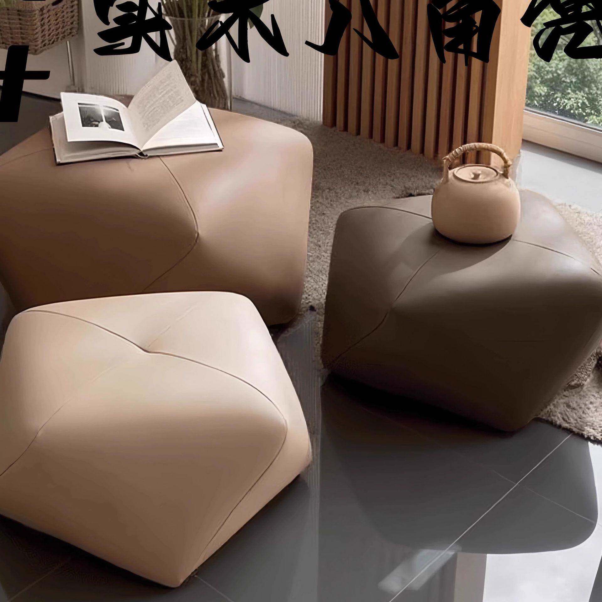 实凳子矮凳八卧角茶几用家客厅脚踏沙木发室坐墩791衣帽间换鞋简