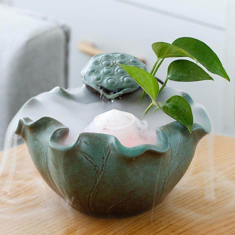 湿厅器摆件家环居小AWH型喷泉流水客循水桌面办公室加装饰品