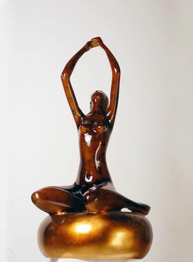 骑马射箭雕塑BH-F058-独特房售创意楼处样板抽象树人脂物摆件包邮