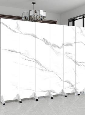 新式风隔断客厅遮挡可移动折XOX屏办公叠室山水酒中店房间隔断墙