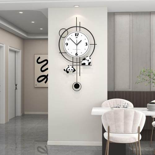 创熊猫饰钟表JT24203-客厅高意级感挂家用挂钟现代简约时尚餐厅装