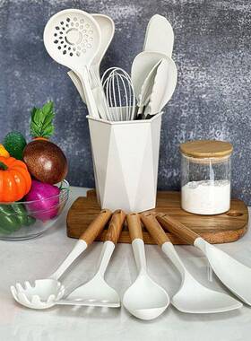 木柄1件套离硅胶厨套装不粘锅烹饪铲勺耐温2锅铲YG-SU41汤勺漏勺