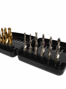 1件3套14962六角柄复合丝锥黑盒2支装公制美制丝攻红盒装钻孔攻丝