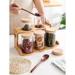 玻瓶密封瓶茶叶罐展示罐罐771食璃级品五谷杂粮储物透明瓶子厨房