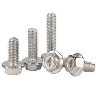 现货GB05789不438锈钢3防4法兰面外六角螺栓带齿滑螺丝MM56M8M10M