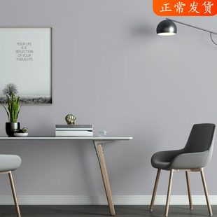 墙纸2024新款网红高级灰浅灰色系太空漫步壁纸卧室非自粘高级感