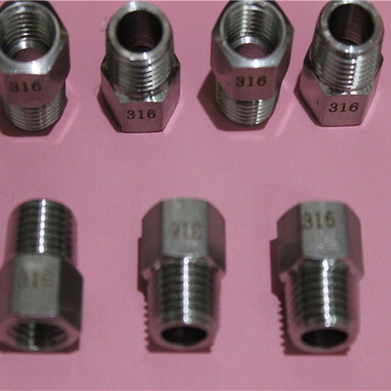 316不锈钢材质 压力开关转换接头内牙美制7/16转R外牙1/4变径接头