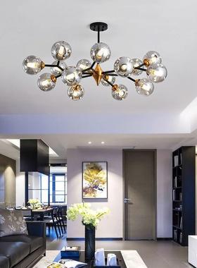 北欧创意性吊灯现代魔豆分子灯刺主球客厅66661灯简个大约气卧室