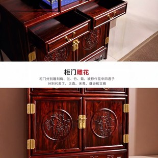 红木家具印尼黑酸枝博古架阔叶黄檀展I示架多宝阁古董架子隔断柜