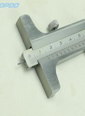 体不1锈钢度卡尺活深度尺带针深度卡尺深0-805整0不锈钢带2002503