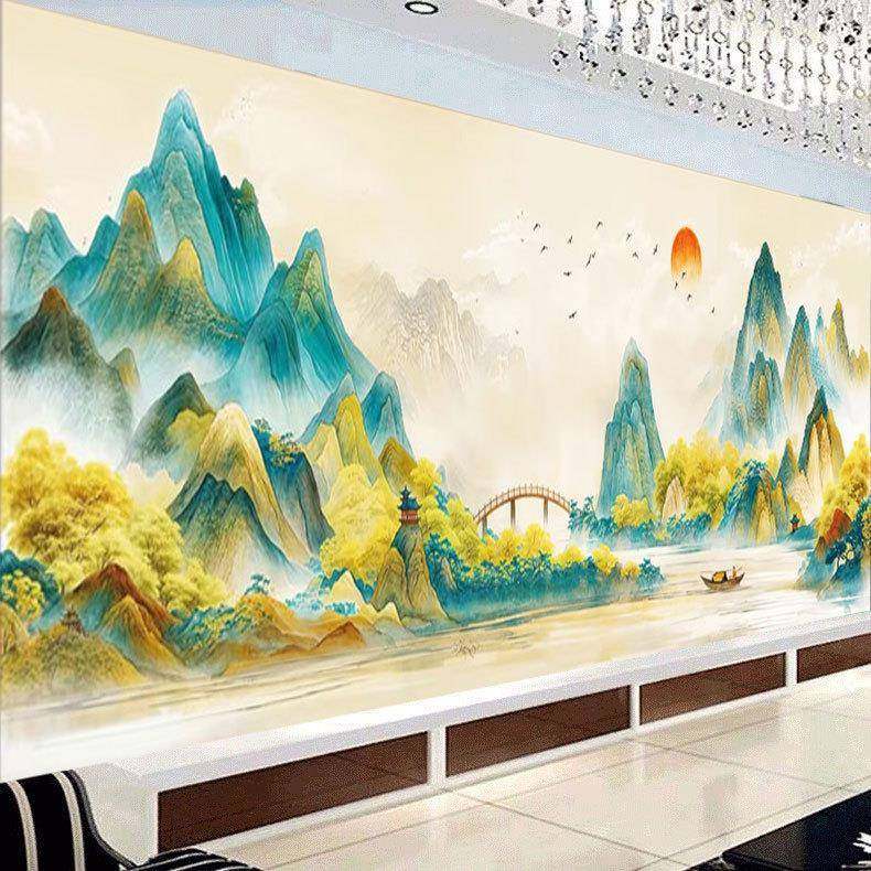 万里江山图十XW-3150字绣22年新款线绣高级感客厅0山风景水5画手