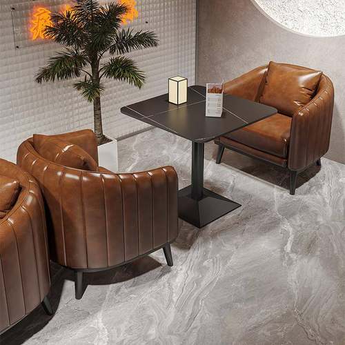 工风吧吧沙发酒馆清吧餐西餐厅烧烤店咖啡业厅卡座SF67沙发组酒合