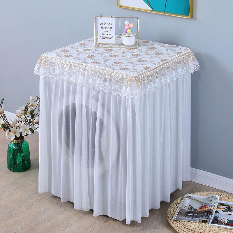 衣罩套厂家直供绣花面防料蕾机丝滚筒洗洗衣机尘罩简约时尚供应链