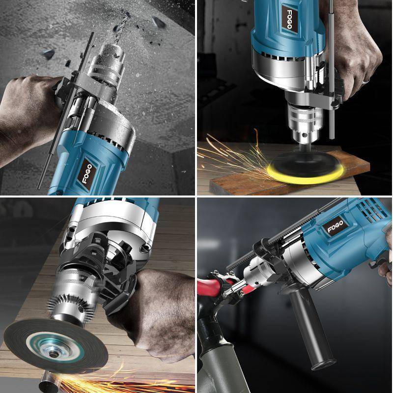 手电152转家电多功能冲击钻电电用动工锤具螺丝刀220V小型手枪钻
