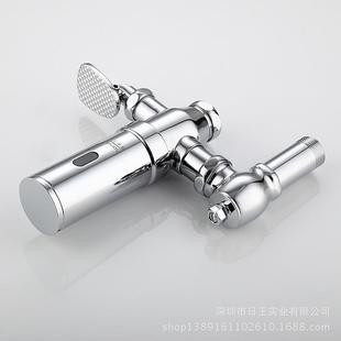 厂家脚直装 两用全自动感应冲7L20水阀 供洗红外感应明大便冲阀踏式