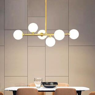 北魔豆餐字厅灯简约现代吧台长条泡645泡球饭厅灯20吊25一网红灯