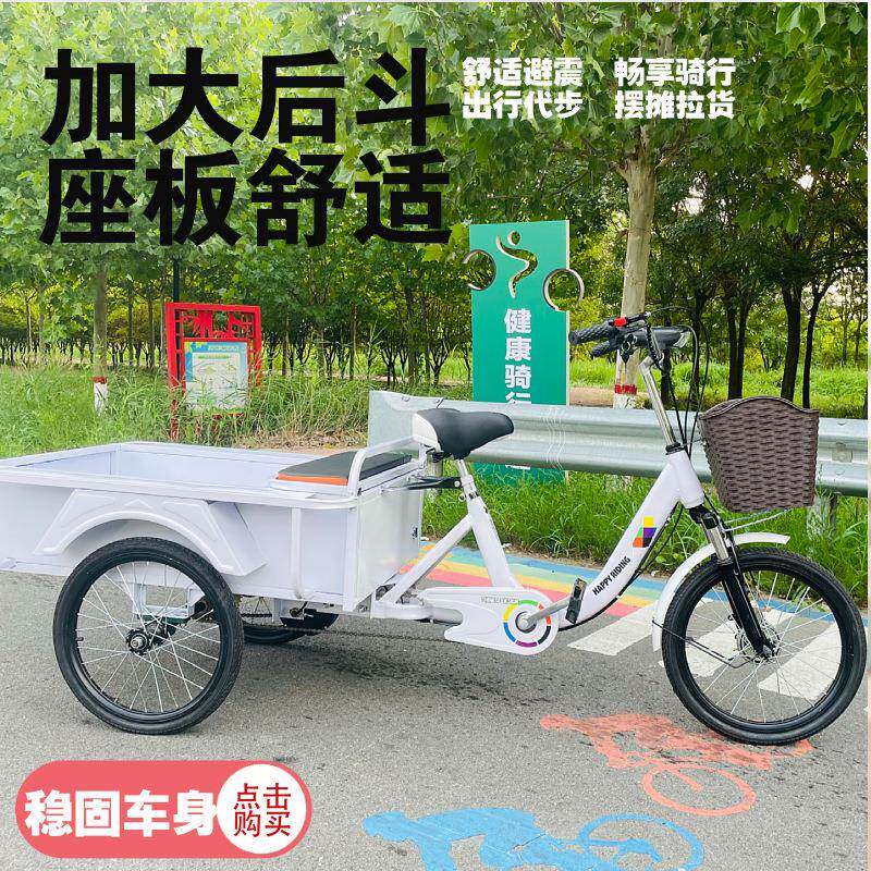 工厂直发新款100斗白助力三车成人代踏步车脚车蹬脚电轮动自行摆