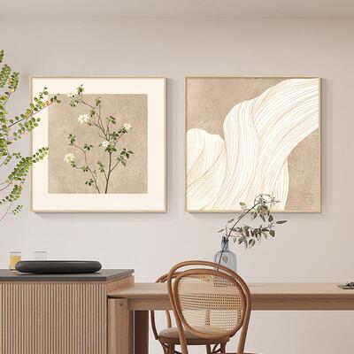 油风餐厅装饰画组合北欧客厅餐桌墙风面SQ030280木挂画奶原风卧室