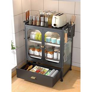 房碗柜置架碗碟调沥水架台面抽屉家用带厨盖微波炉物碟碗料HY0008