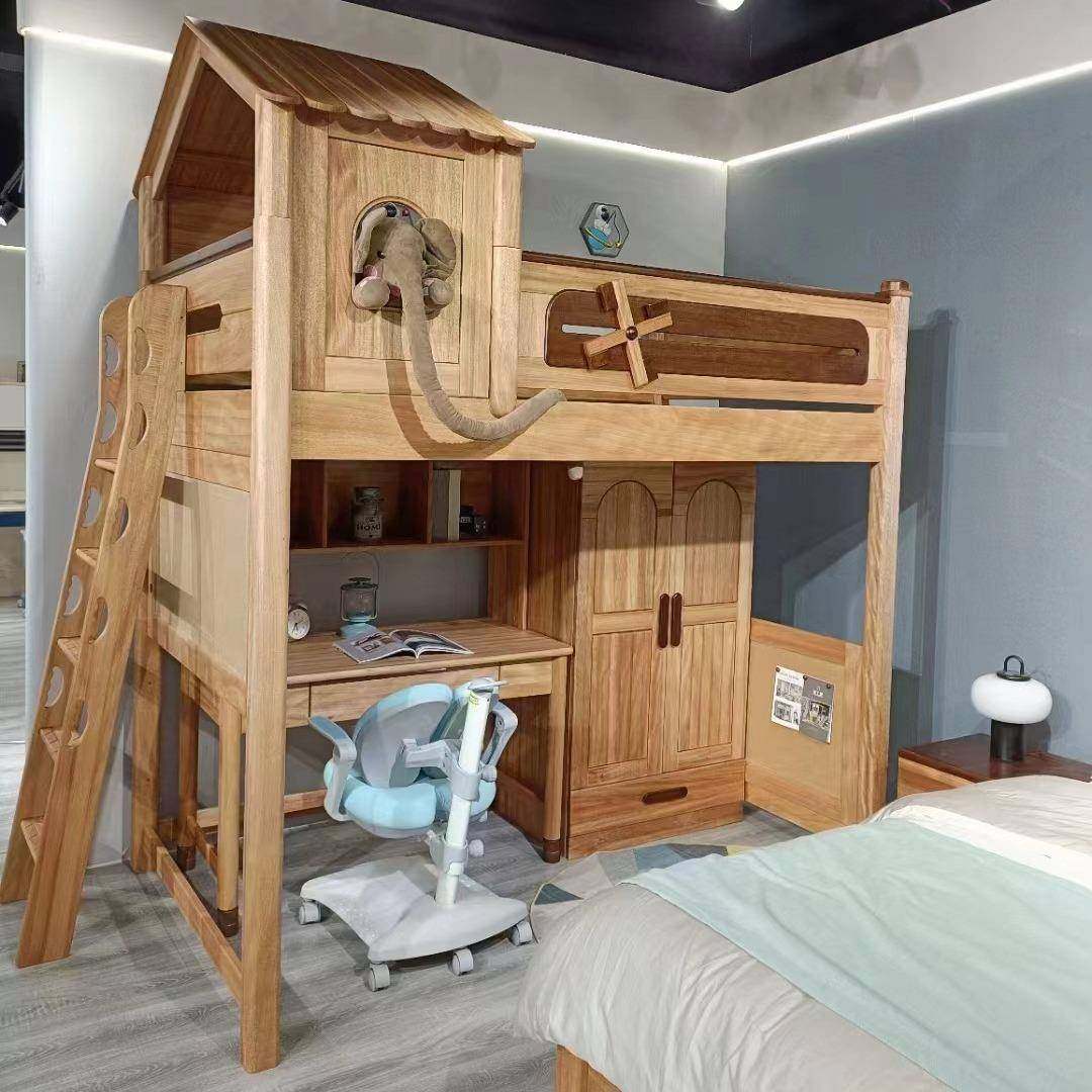 衣爱丁堡檀半高1.2床全实架木子床红木上床下书桌上床下柜高低床,基础建材,脚轮/万向轮,淘宝优惠券,粉丝福利购,淘宝优惠卷